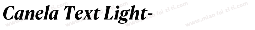 Canela Text Light字体转换